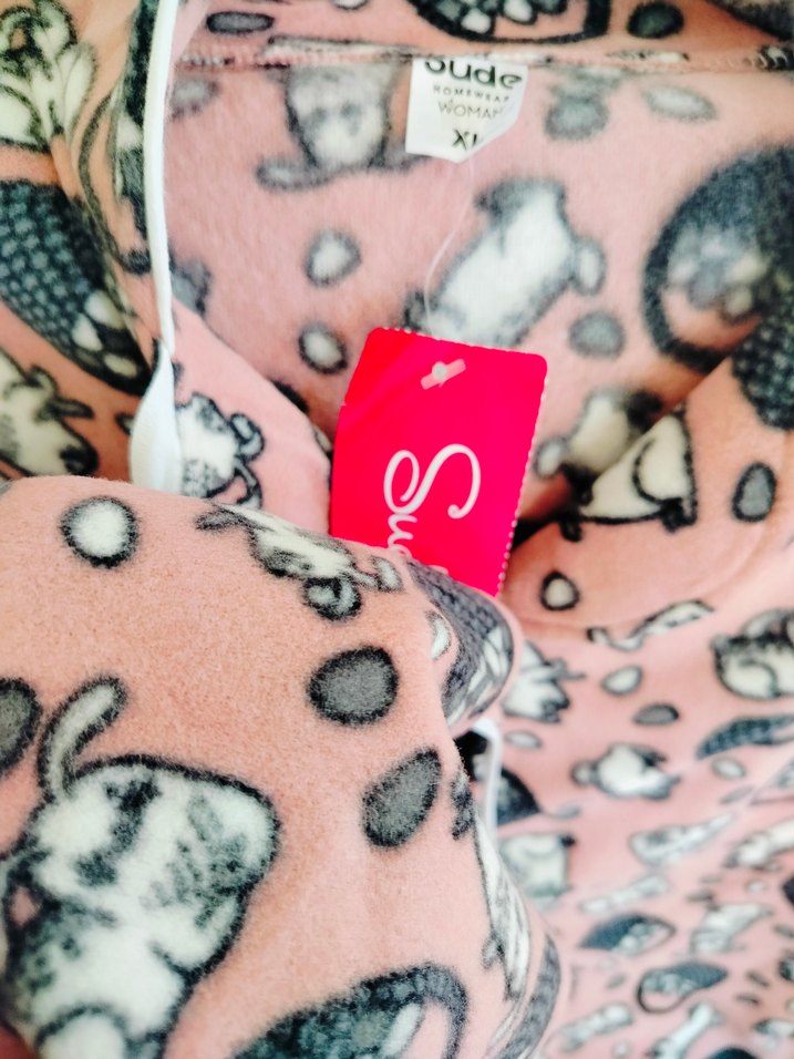 Kızlar için Renkli Baskılı Polar Pijama Takımı - Görsel 4