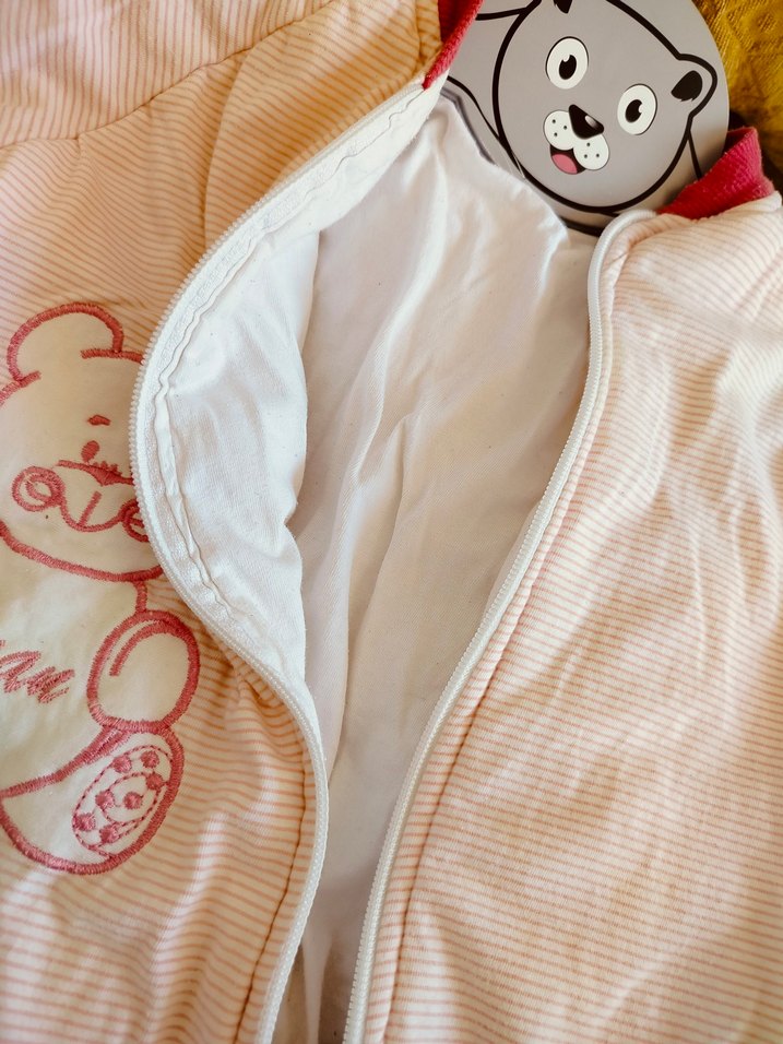 Pembe Nakışlı Fermuarlı Bebek Tulumu - Görsel 4