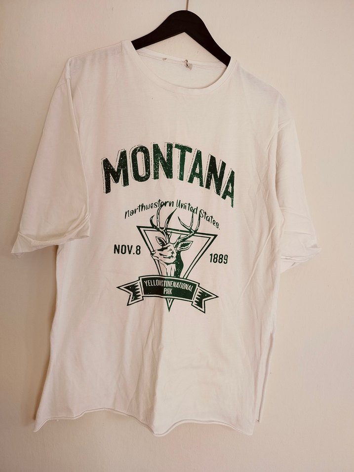 Baskılı Beyaz Hamile Tişörtü - Görsel 2