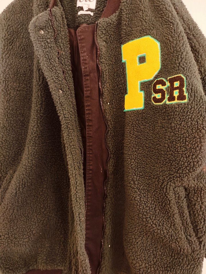 Yeşil Rahat Kesim Düğmeli Polar Ceket - Görsel 4