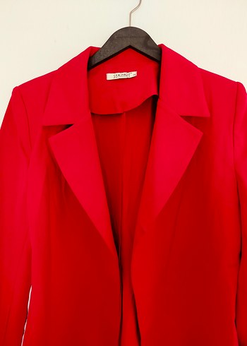 Kırmızı Kadın Regular Fit Ceket - Görsel 5