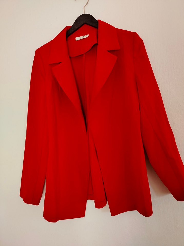 Kırmızı Kadın Regular Fit Ceket - Görsel 2