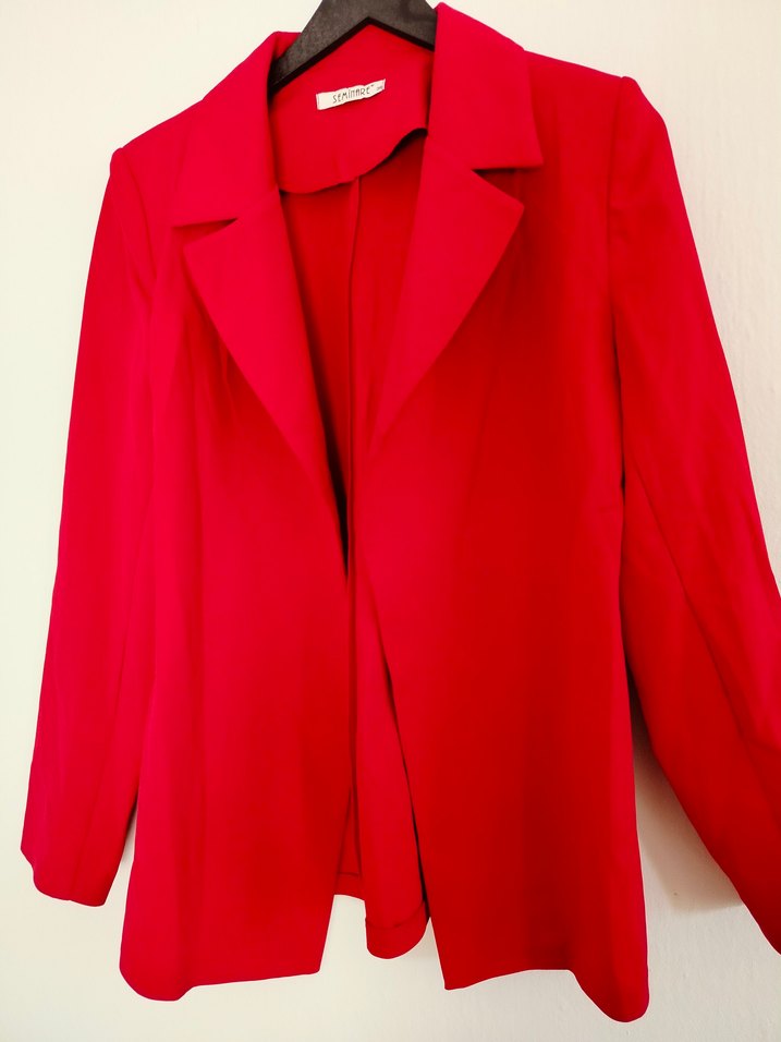 Kırmızı Kadın Regular Fit Ceket - Görsel 3