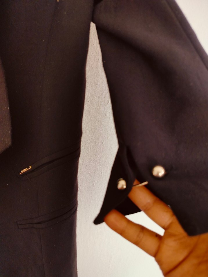 Siyah Kadın Midi Boy Ofis Blazer Ceket - Görsel 5