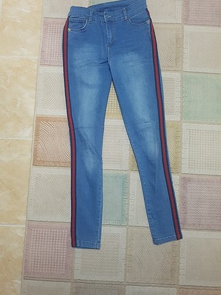 şeritli jean