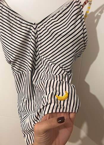 Zebra Desenli Pliseli Bohem Mayo - Görsel 2