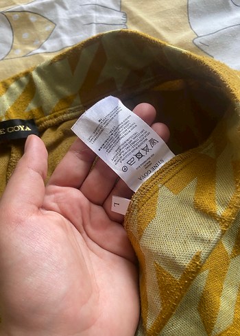 Sarı Salaş Midi Kadın Pantolon - Görsel 3