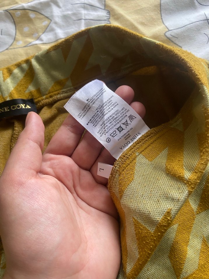 Sarı Salaş Midi Kadın Pantolon - Görsel 3