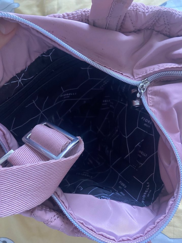 Pembe Kadın Kapitone Kumaş Çanta - Görsel 4