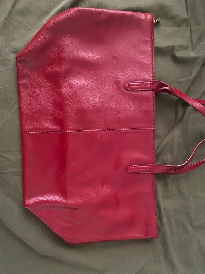 Kırmızı Deri Fermuarlı Kadın Çanta Victorias Secret - Görsel 4