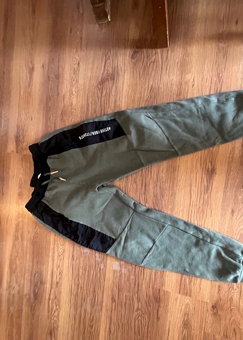 Erkek Kemerli Gri-Khaki Sweatpant - Görsel 2