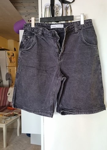 Gri Denim Erkek Midi Şort - Görsel 2