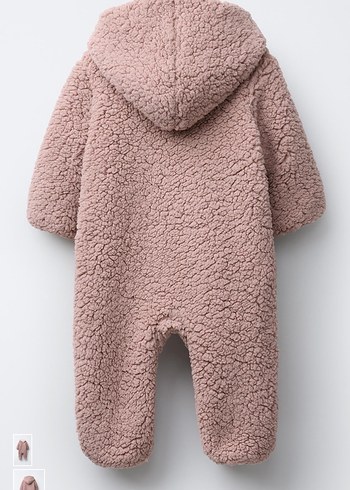 Kürklü Bebek Kız Tulumu Bej - Görsel 2