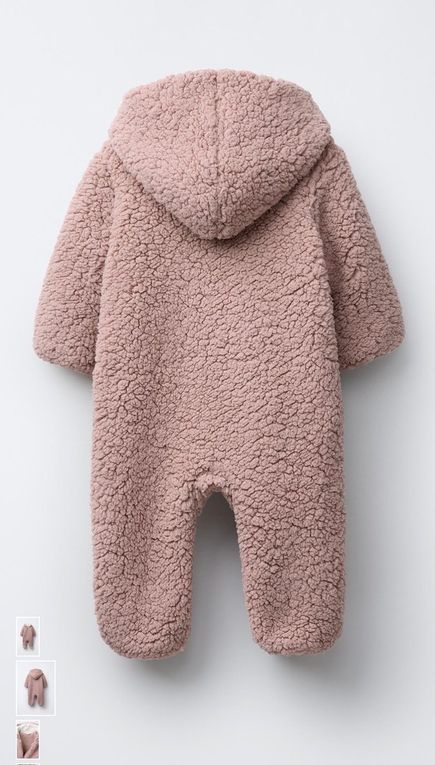 Kürklü Bebek Kız Tulumu Bej - Görsel 2