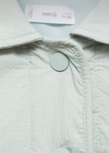 Düğmeli Gri Kız Çocuk Ceketi - Görsel 3