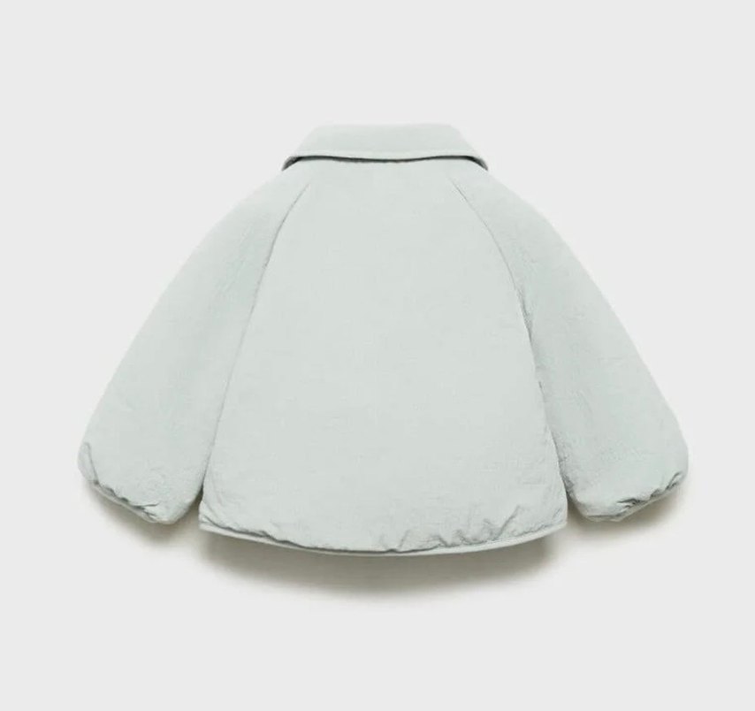 Düğmeli Gri Kız Çocuk Ceketi - Görsel 2