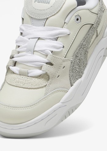 Beyaz Gri Platform Topuk Spor Ayakkabı - Görsel 2