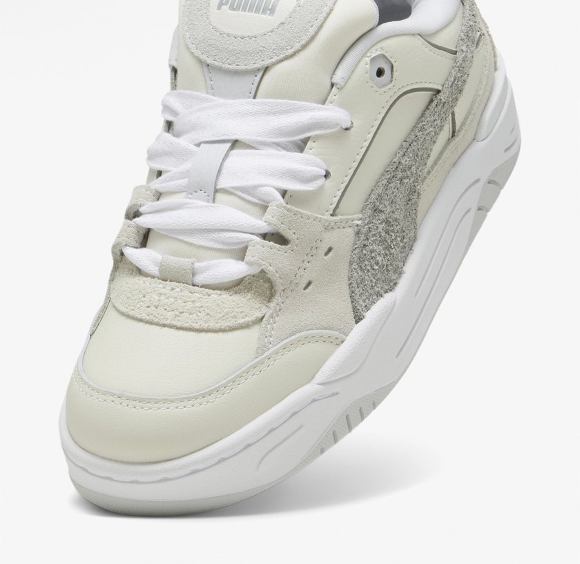 Beyaz Gri Platform Topuk Spor Ayakkabı - Görsel 2