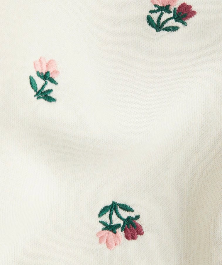 Nakışlı Beyaz Kız Sweatshirt - Görsel 2