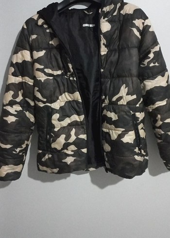 erkek Kamuflaj Desenli Kışlık Mont - Görsel 2