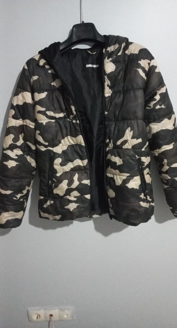 erkek Kamuflaj Desenli Kışlık Mont - Görsel 2