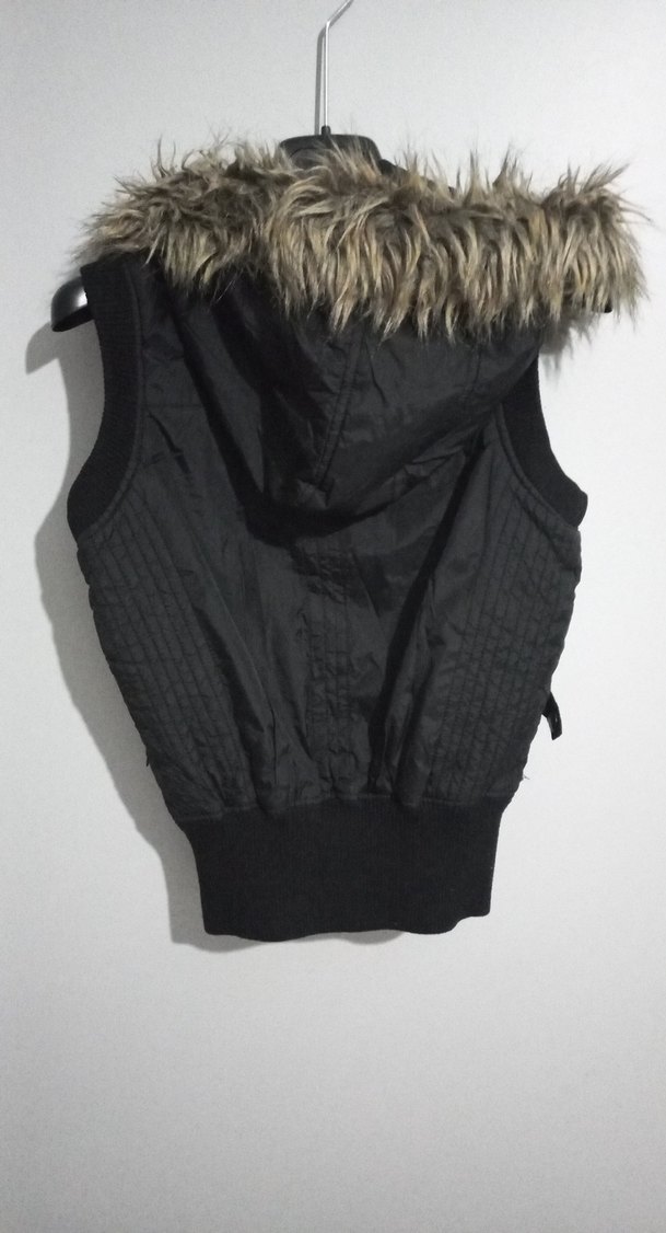 Siyah Kürklü cocuk Yelek - Görsel 4