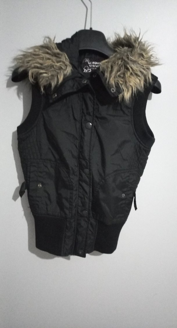 Siyah Kürklü cocuk Yelek - Görsel 2