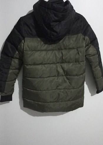 Erkek Çocuk  haki Düğmeli Street Wear Mont - Görsel 4