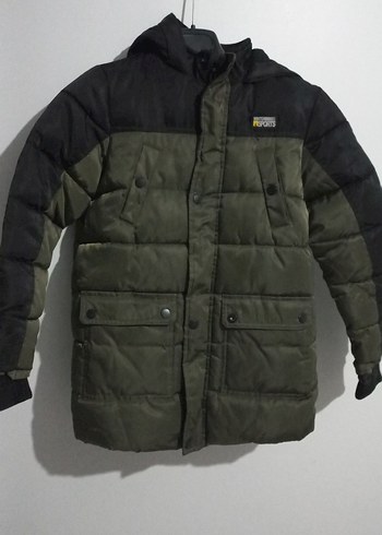 Erkek Çocuk  haki Düğmeli Street Wear Mont - Görsel 2