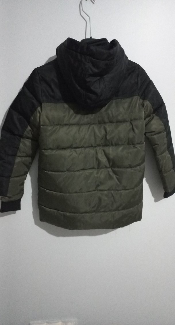 Erkek Çocuk  haki Düğmeli Street Wear Mont - Görsel 4