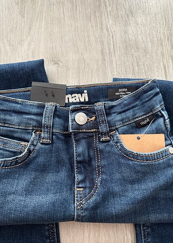 5 Yaş Beden mavi Renk Kız Çocuk Mavi Denim Pantolon