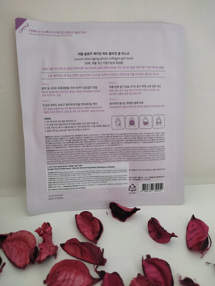 Luvum Yavaş Yaşlanma Kolajen Şeffaflaşan Jel Maske - Görsel 2