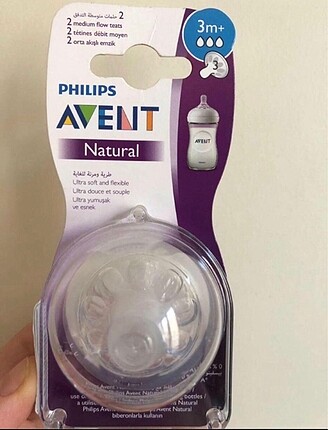 Philips Avent natural 2li 3 delikli biberon ucu