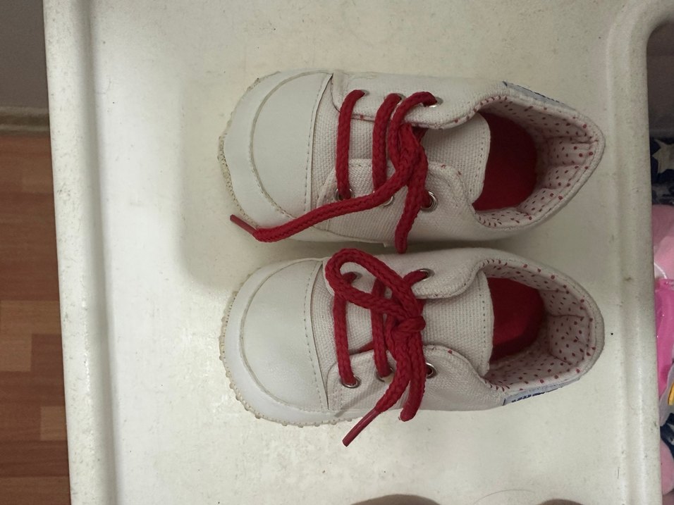 Kız Bebek Pembe İlk Adım Ayakkabısı Velcro - Görsel 4