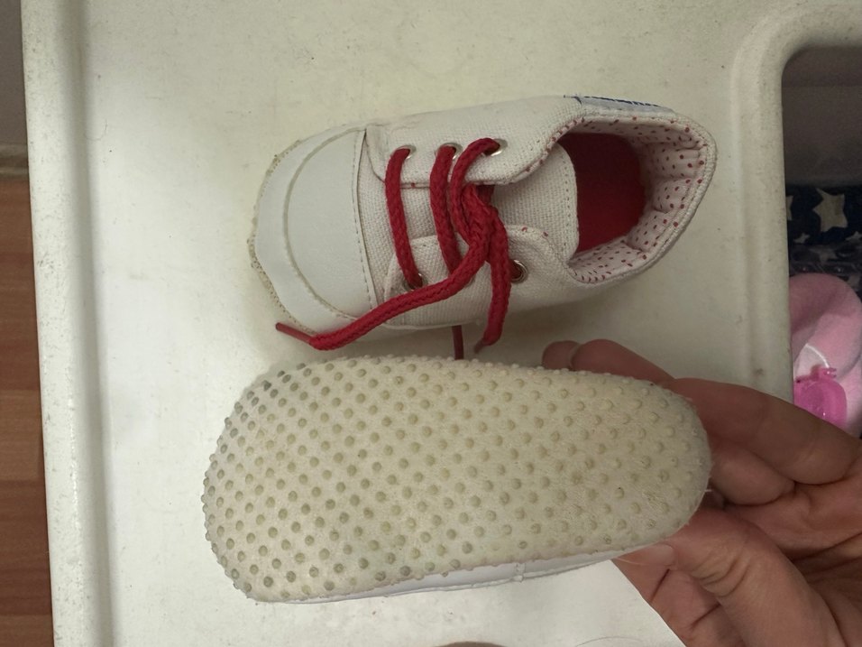 Kız Bebek Pembe İlk Adım Ayakkabısı Velcro - Görsel 5