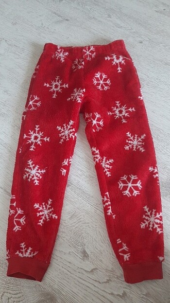 6 Yaş Beden bordo Renk Polar pijama takımı