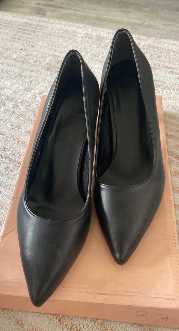 Siyah Klasik Topuklu Kadın Ayakkabı - Görsel 2