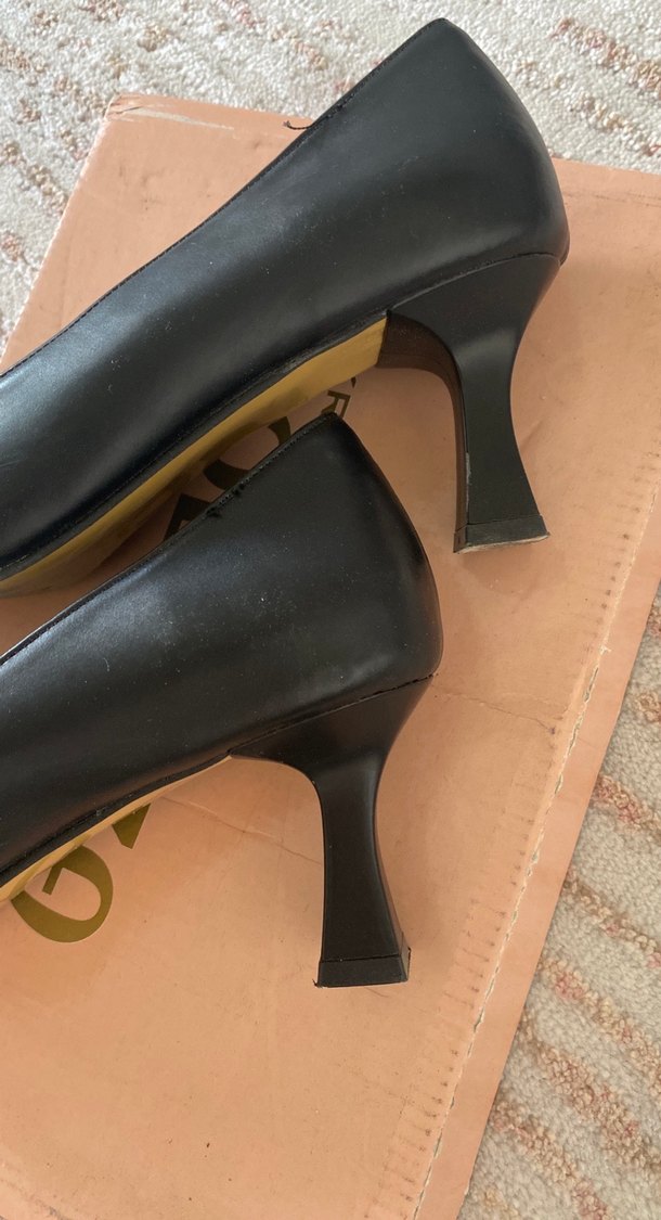 Siyah Klasik Topuklu Kadın Ayakkabı - Görsel 4