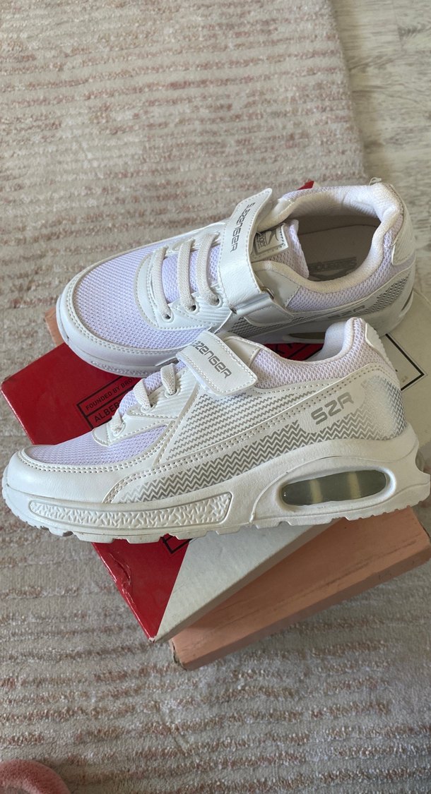 Beyaz çocuk Spor Ayakkabı - Cırt Cırtlı - Görsel 5