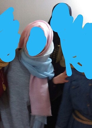 Armine Çifta renkli pliseli şal