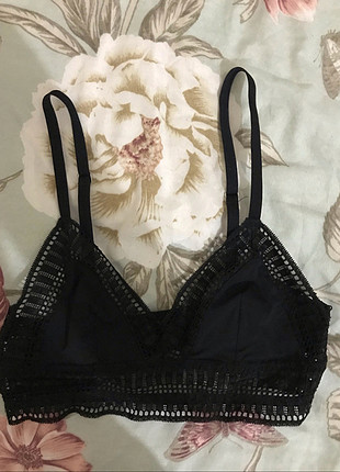 H&M Dantelli Siyah Bralet