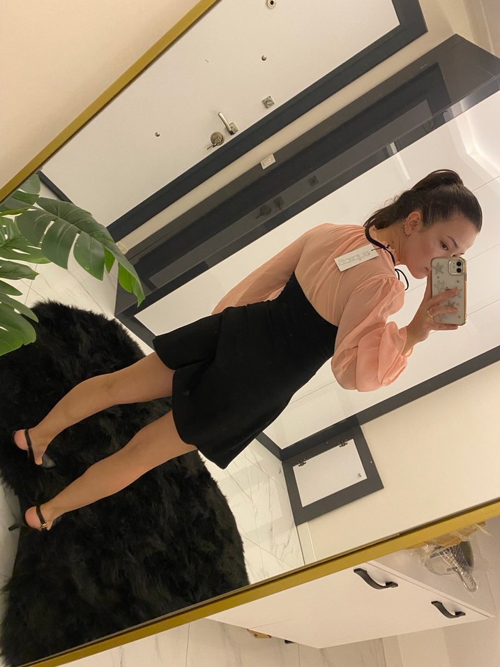 Siyah Straplez Gotik Midi Elbise - Görsel 3