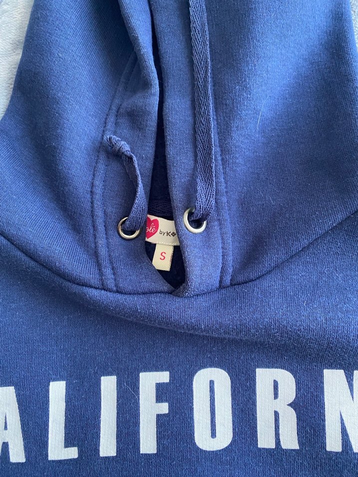 Kadın Lacivert Kapüşonlu Baskılı Sweatshirt - Görsel 2