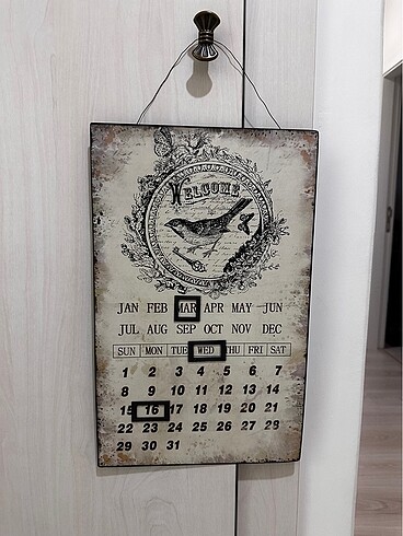 vintage duvar takvimi