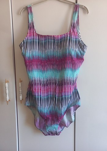 Kadın Çok Renkli Pilili Midi Mayo - Görsel 2