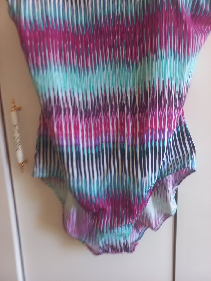 Kadın Çok Renkli Pilili Midi Mayo - Görsel 3