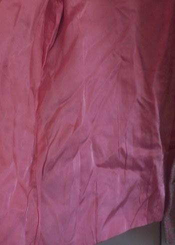 Pembe Vintage Kadın Uzun Ceket ve Etek Takımı - Görsel 5