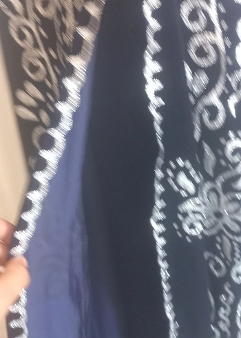 Uzun Nakışlı Bohem V Yaka Kadın Elbise - Görsel 4