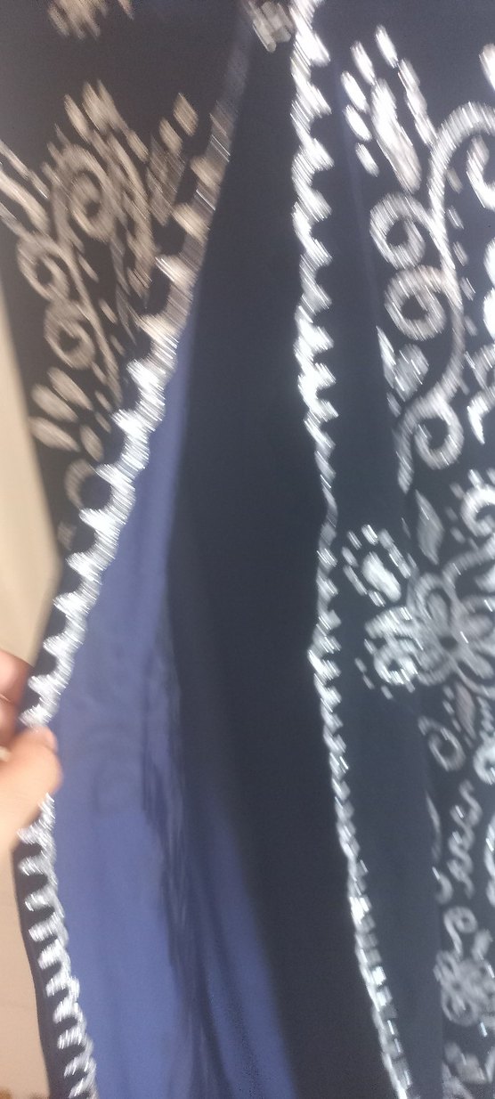 Uzun Nakışlı Bohem V Yaka Kadın Elbise - Görsel 4