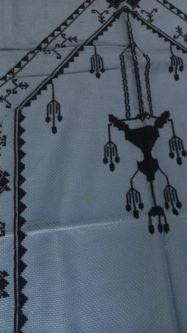 Mavi Desenli Geleneksel El Yapımı seccade - Görsel 5